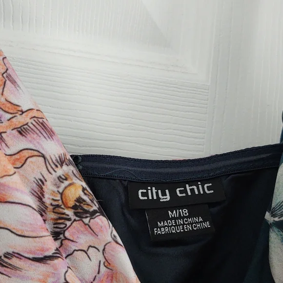 HP🎉 City Chic Jade Blossom Dress - EUC - 18/M - Picture 2 of 14